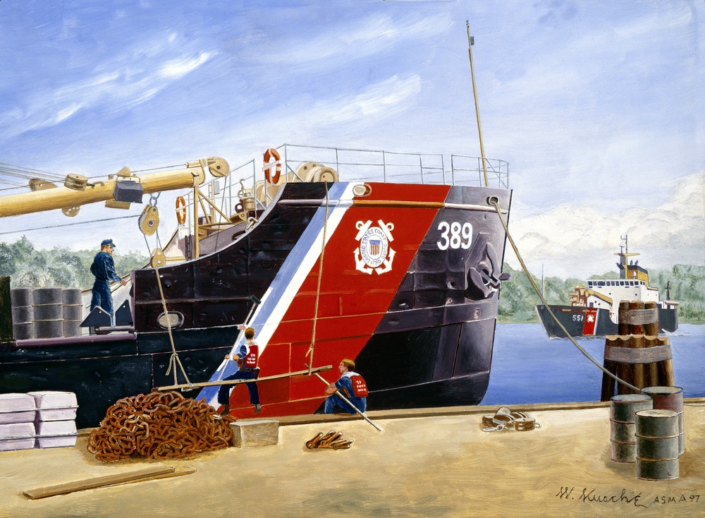 USCGC Bittersweet, Buoy Tender at Woods Hole, Mass. by William Kusche