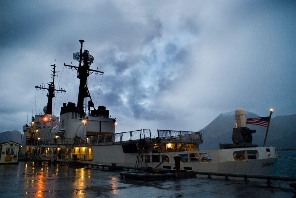Cutter Jarvis moored in Dutch Harbor