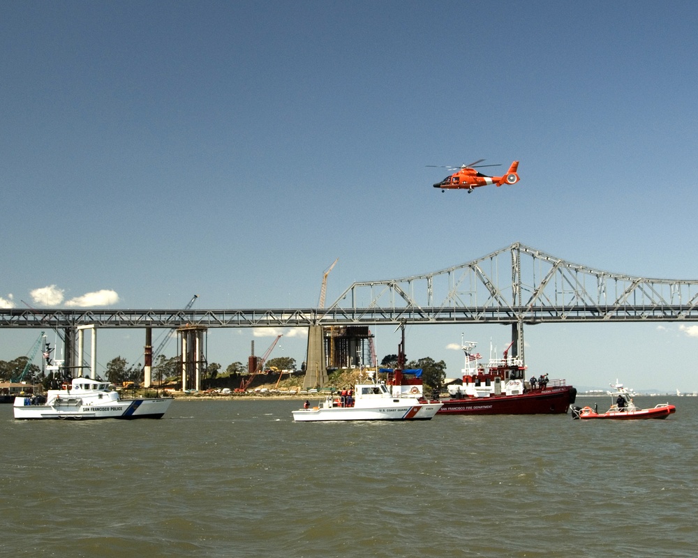 Fire drill on San Francisco Bay