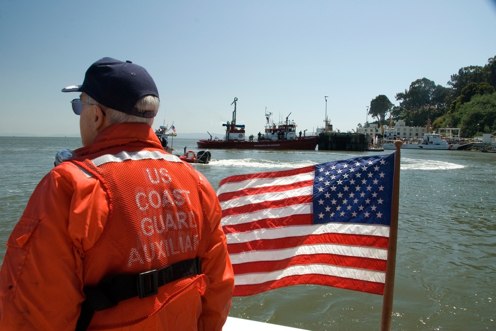 Fire drill on San Francisco Bay