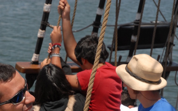 Underway with Local High School Students