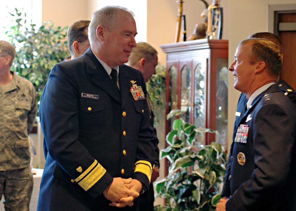COAST GUARD ADM. BROOKS WELCOMES LT. GEN. ATKINS TO ALASKA