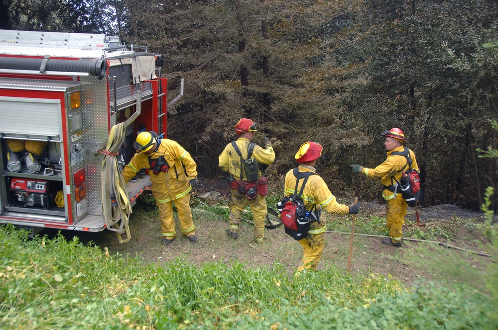Coast Guard Training Center Petaluma Fights Summit Fire