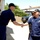 Adm. Allen shakes hands with OINC of Station Ashtabula