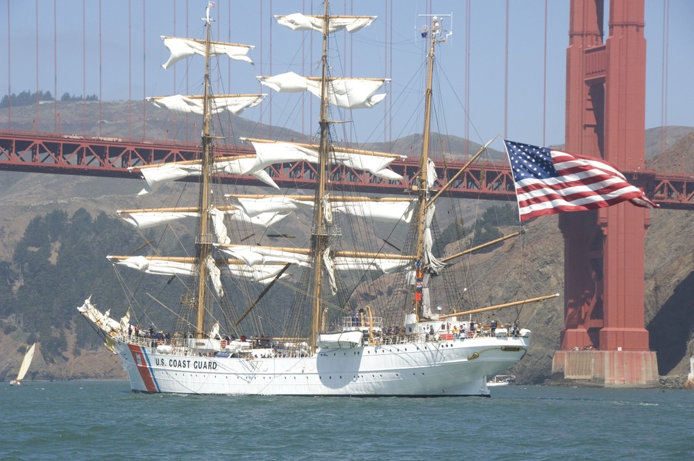 Eagle Passes Under Golden Gate Bridge