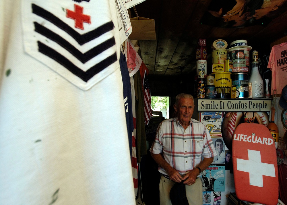 COAST GUARD FAN SHOWS OFF MEMORABILIA