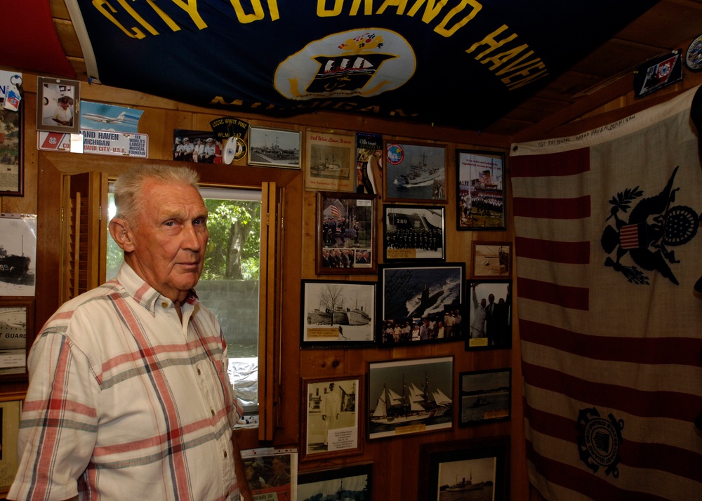 COAST GUARD ENTHUSIAST SHOWS OFF MEMORABILIA