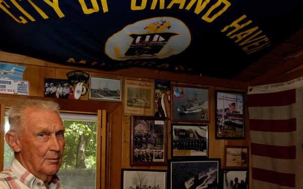 COAST GUARD ENTHUSIAST SHOWS OFF MEMORABILIA