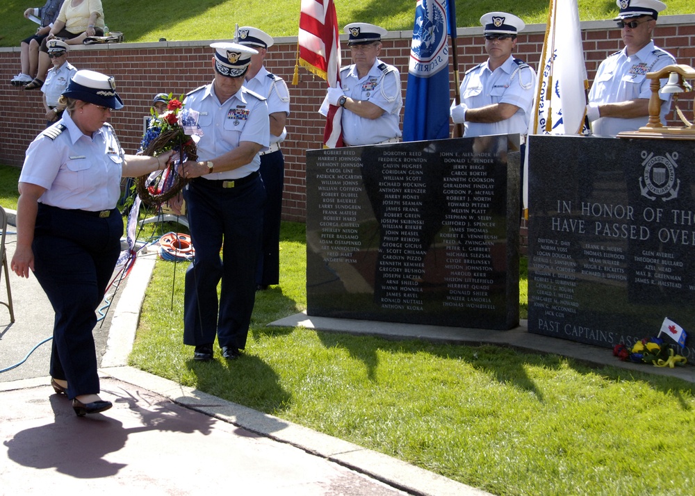 COAST GUARD AUXILIARY PLACES WREATH DURING MEMORIAL
