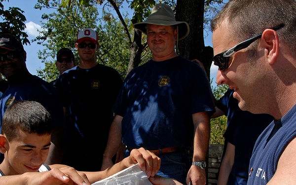 Folding a Coast Guard flag