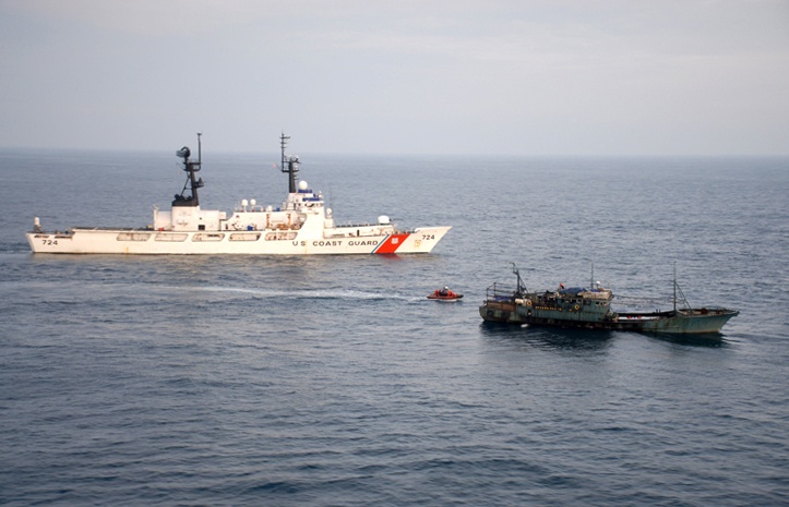 Chinese fishing vessel suspected of illegal large-scale high-seas drift net fishing seized