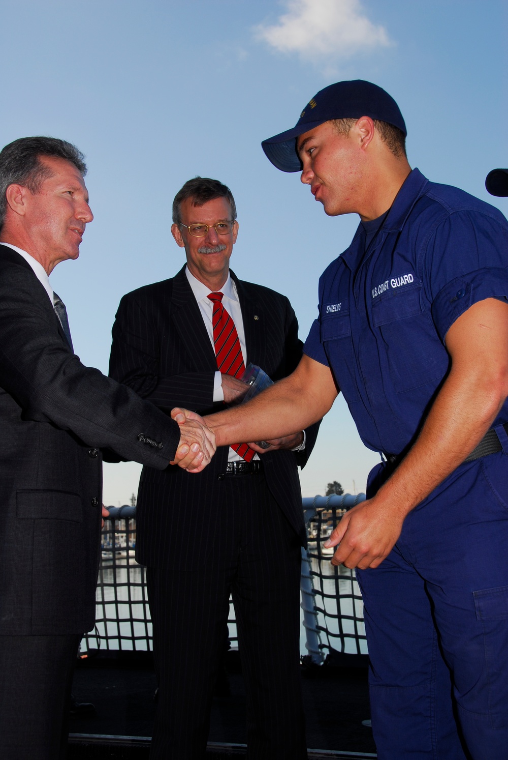 Coast Guard Cutter Sherman award ceremony