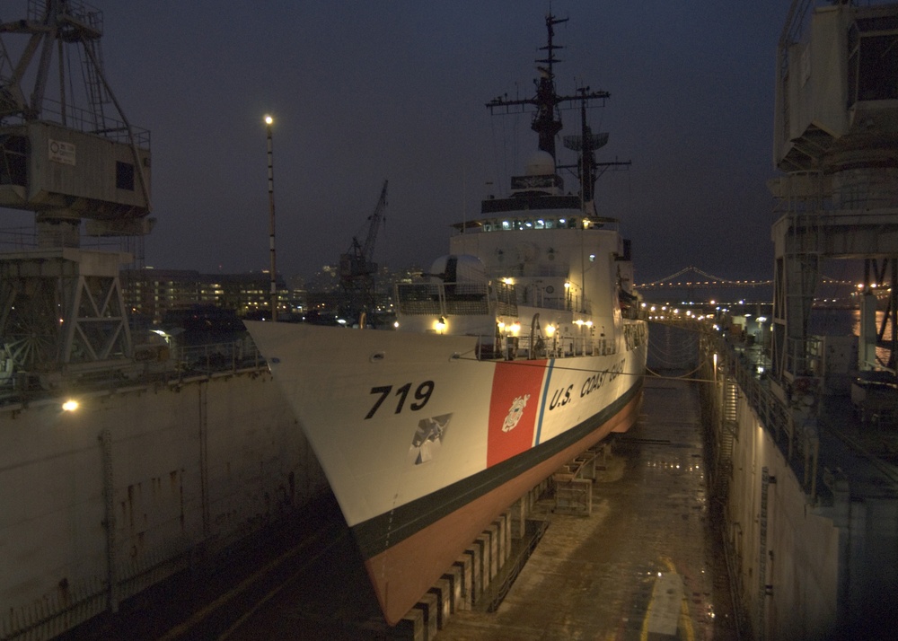 The Coast Guard Cutter Boutwell in Drydock