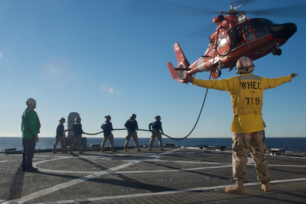 Coast Guard Cutter Boutwell helicopter operations