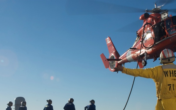 Coast Guard Cutter Boutwell helicopter operations