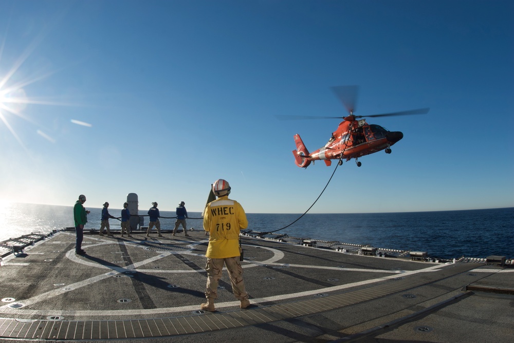 Coast Guard Cutter Boutwell helicopter operations