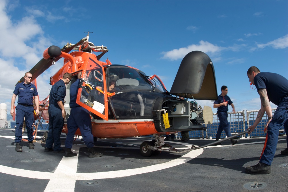 Preparing helicopter for operation