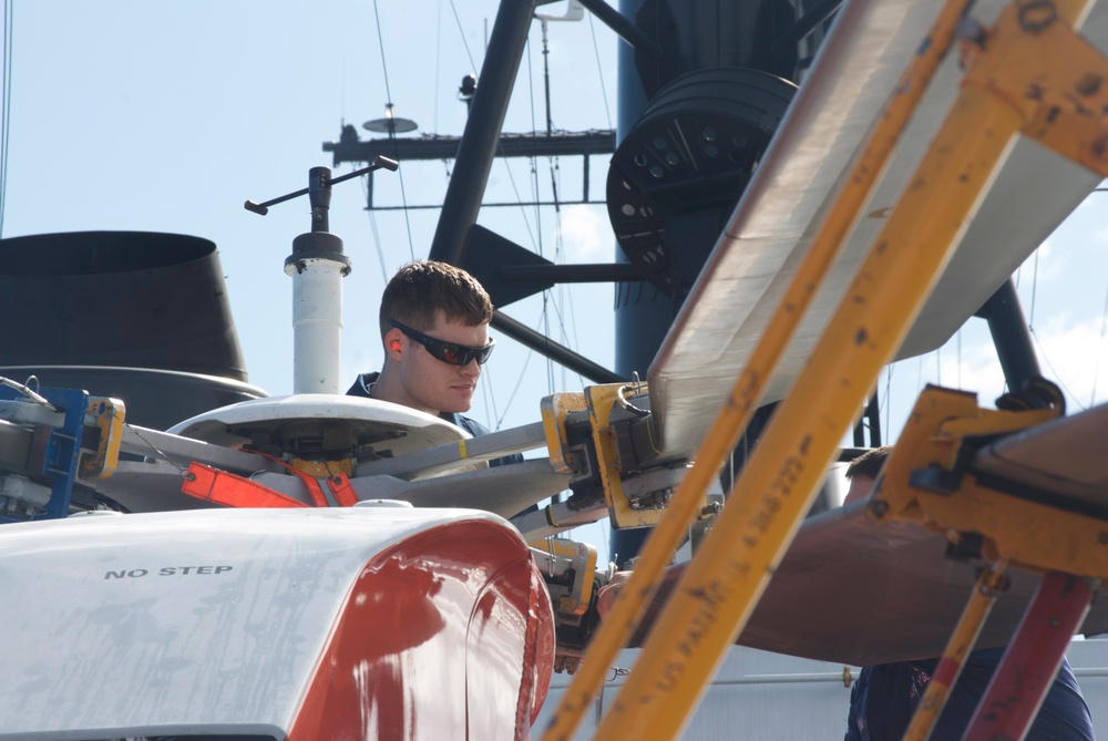 Preparing helicopter for operation