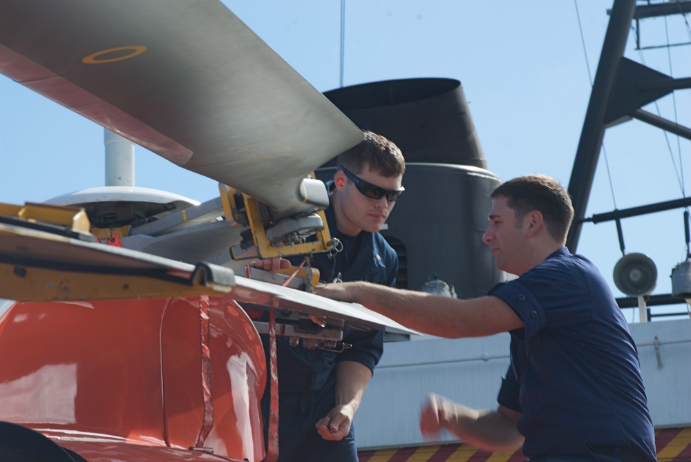 Preparing helicopter for operation