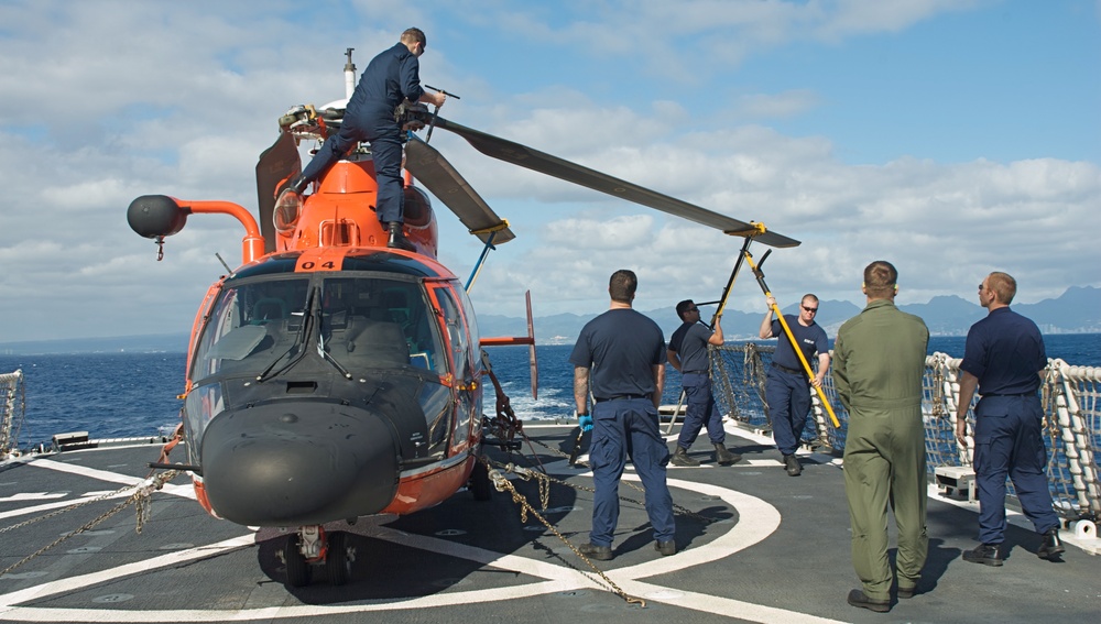 Preparing helicopter for operation