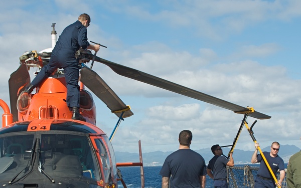 Preparing helicopter for operation