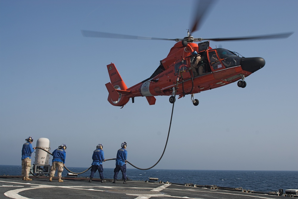 Helicopter in-flight refueling runs