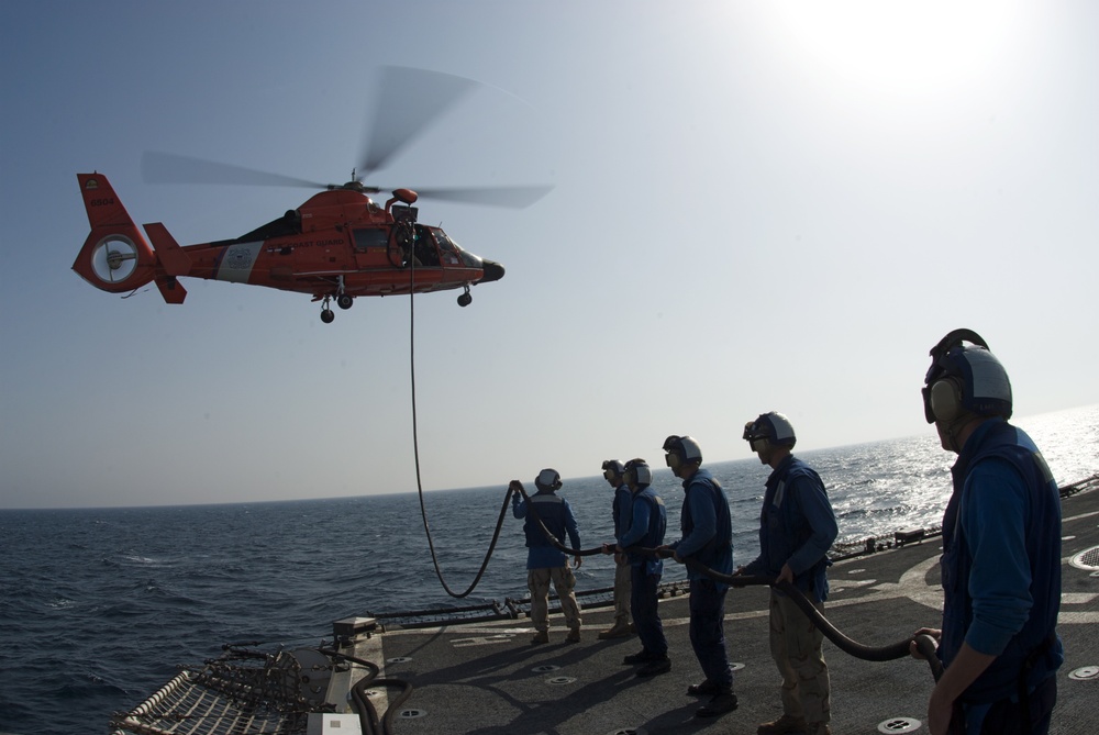 Helicopter in-flight refueling runs