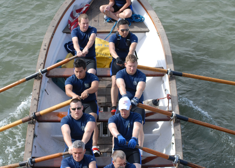 Coast Guard whaleboat rowing team