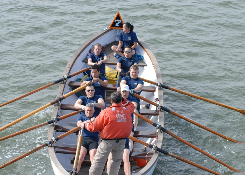 Coast Guard whaleboat rowing team