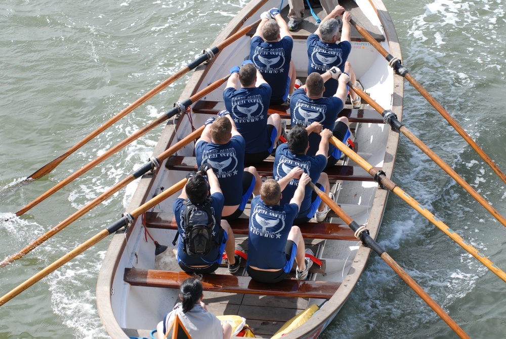 Coast Guard whaleboat rowing team