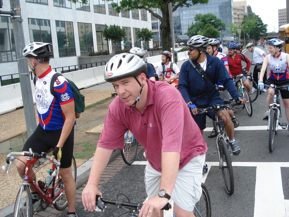 Coast Guard riders participate in Bike to Work Day