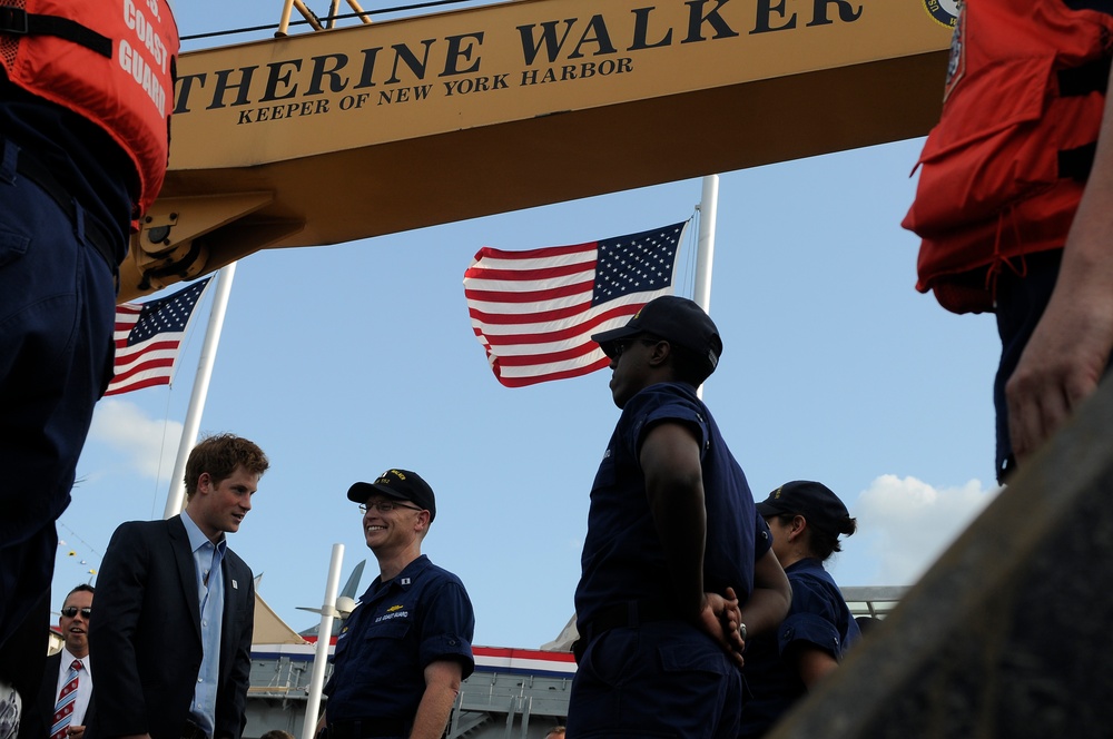 edit Prince Harry tours New York Harbor with a Coast Guard Station New York boat crew 2