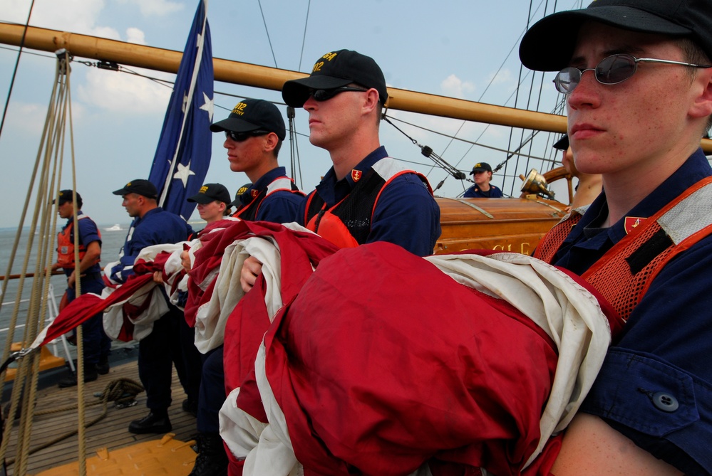 Eagle crew changes ensigns