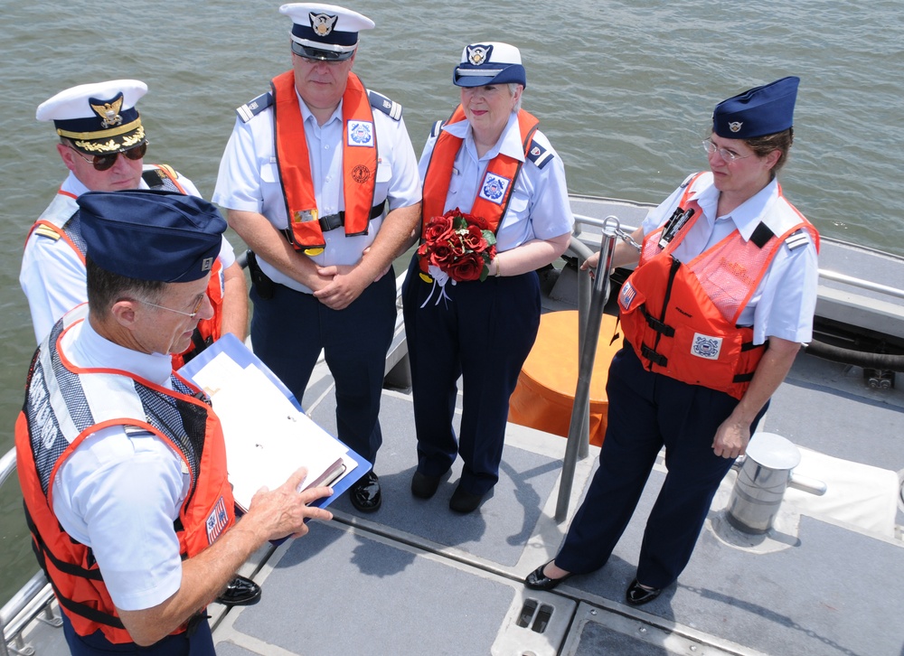 Coast Guard Auxiliary wedding
