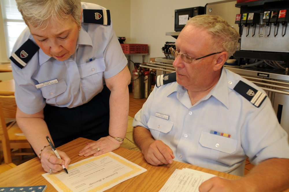 Coast Guard Auxiliary wedding