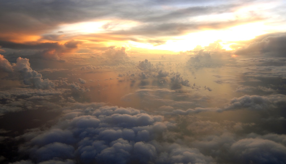 Sunset view from Coast Guard C-130