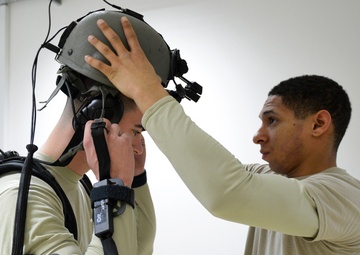 412th Aviation Support Battalion trains at the Dismounted Soldier Training System (DSTS)