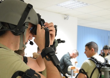 412th Aviation Support Battalion trains at the Dismounted Soldier Training System (DSTS)