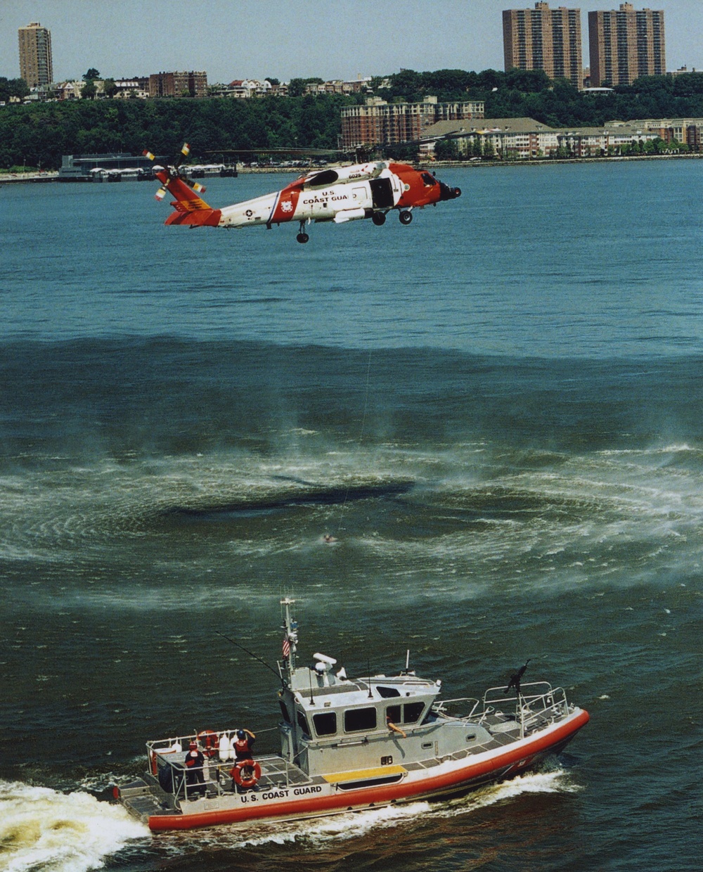 U.S. Coast Guard Rescue Swimmer Demonstration in Hudson River