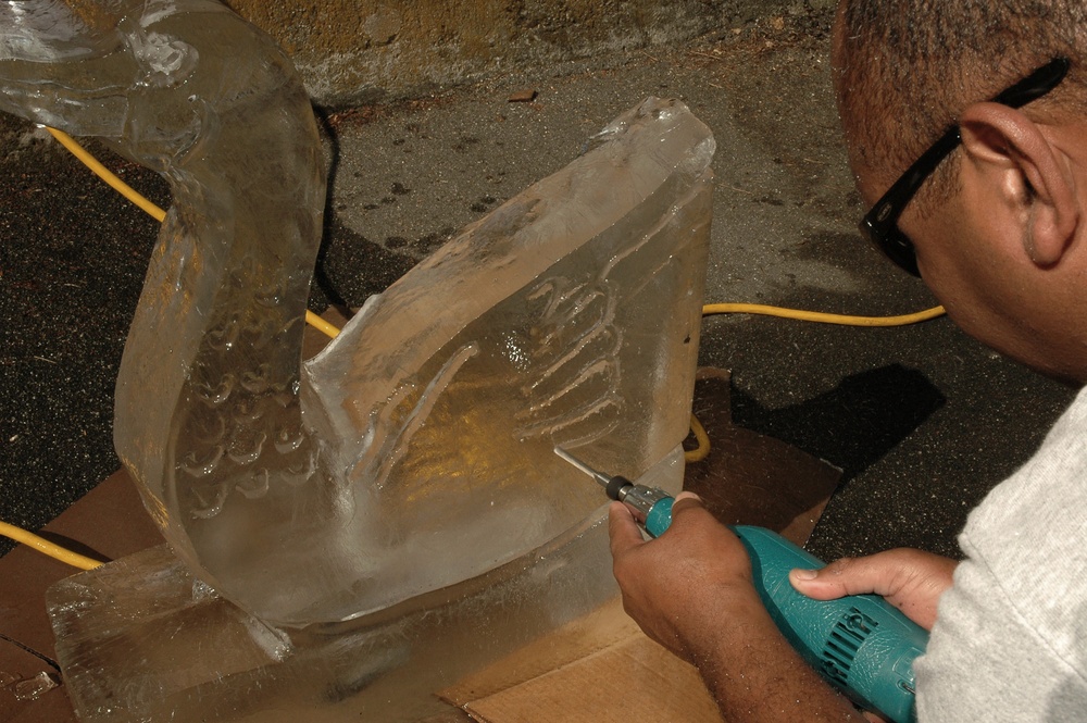 Ice carving
