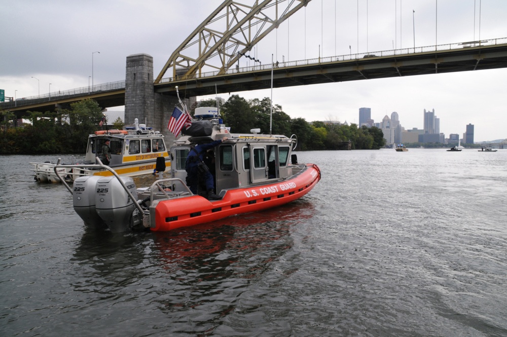 MSU Pittsburgh patrols the Allegheny River for Pittsburgh Summit