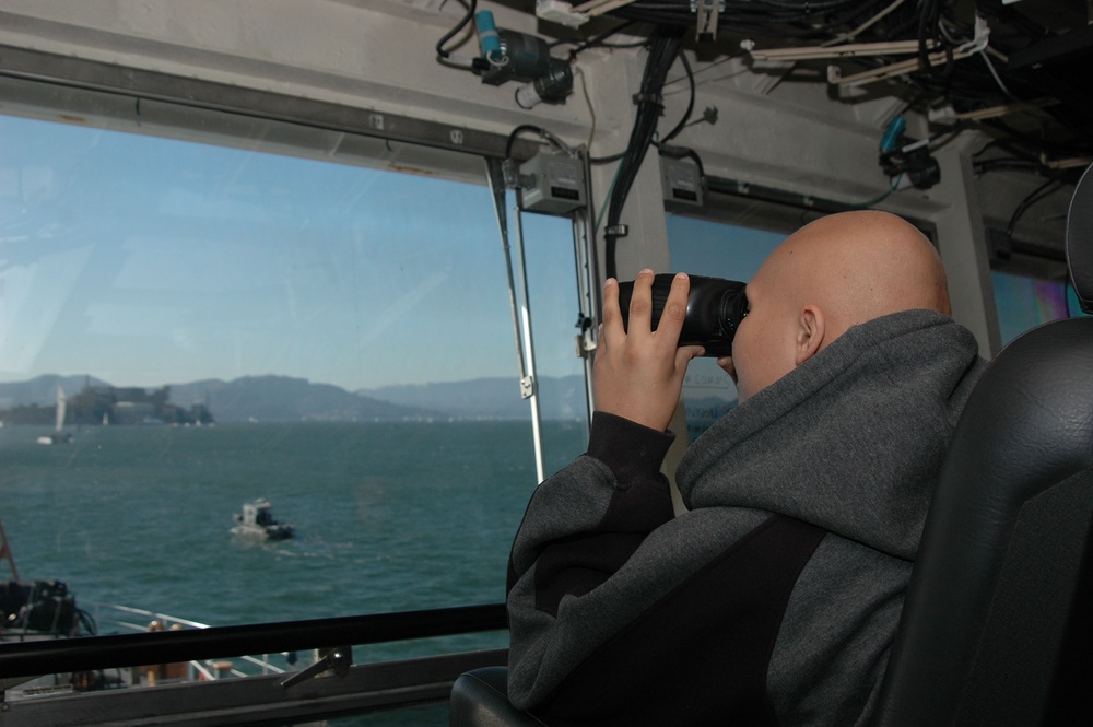 Patients from Lucile Packard Children's Hospital Ride the USCGC George Cobb