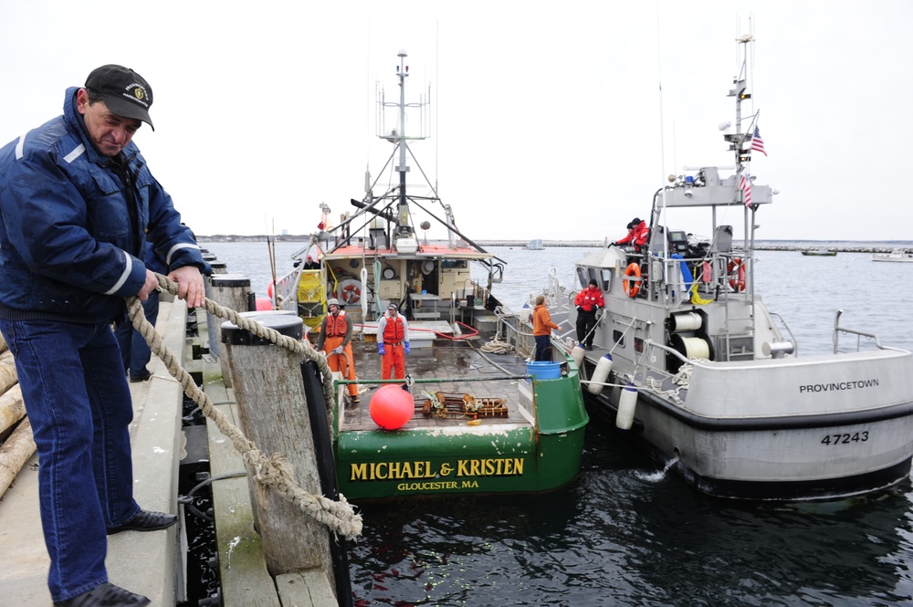 Cutter Escanaba tows F/V Michael &amp; Kristen