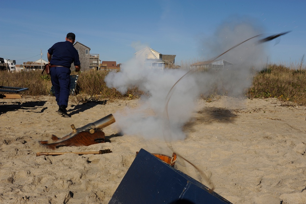 Chicamacomico Life-Saving Station Breeches Buoy Drill
