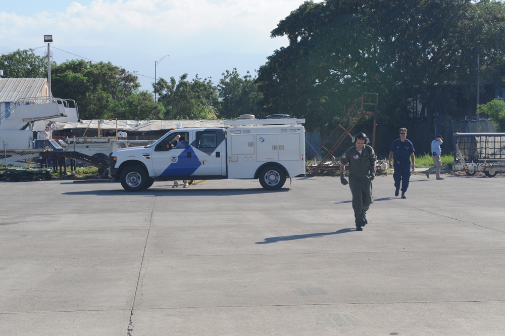 Coast Guard transports FEMA communications trucks to Haiti
