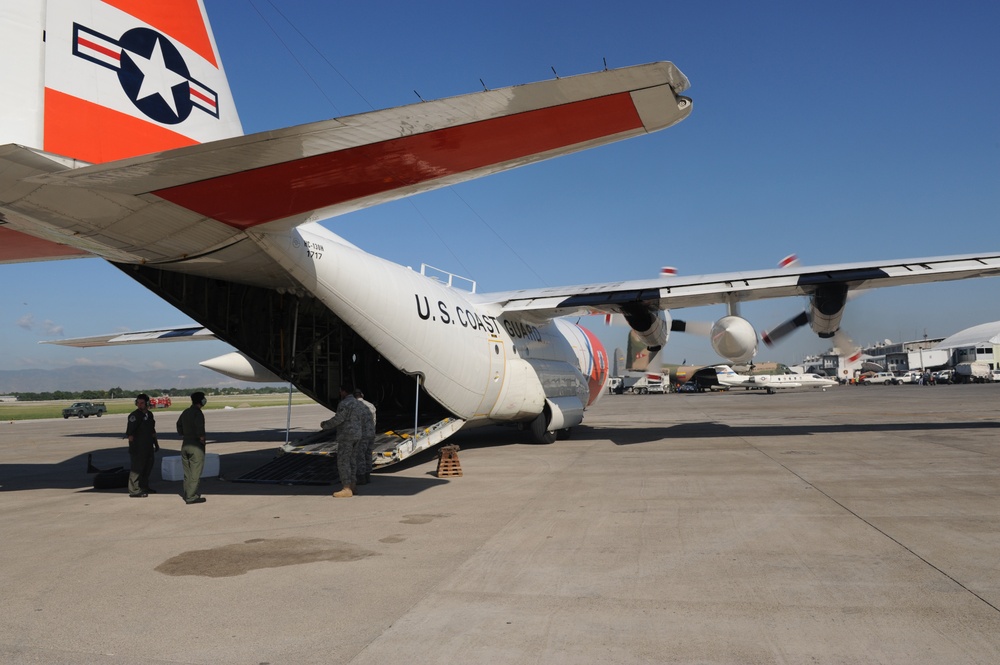 Coast Guard transports FEMA communications trucks to Haiti