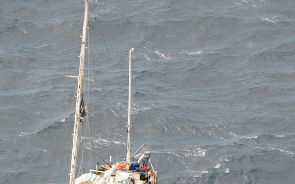 Small boat Sunshine near Channel Islands