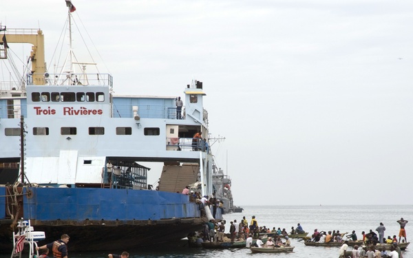 Coast Guard patrols Port-Au-Prince harbor