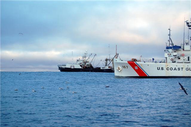 Coast Guard Cutter Acushnet boards Alaska Victory