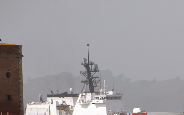 Waesche transits through San Francisco Bay